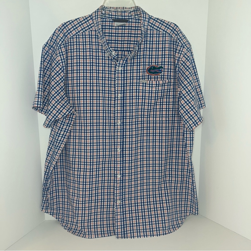 Columbia Mens Royal Florida Gators Rapid Rivers Logo Button-Down Shirt size XXL‎